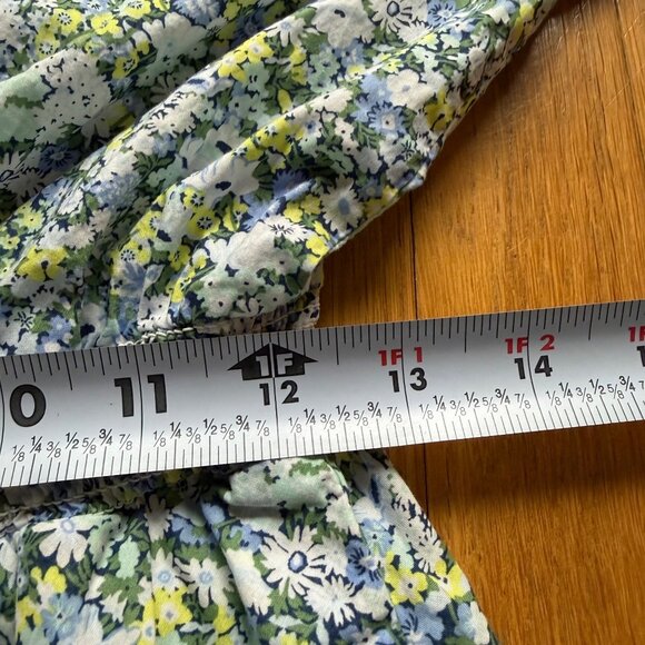 J.Crew Size S Blue Floral Palermo Liberty Thorpe Hill Smocked Waist Mini Dress - Picture 15 of 16